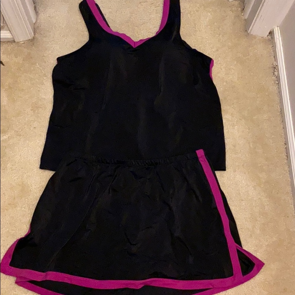 Black 2 piece bathing suit